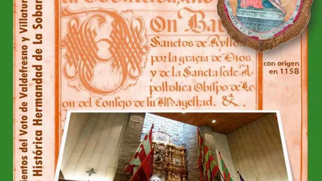 Cartel anunciador del Voto a Nuestra Se&ntilde;ora del Camino de la Hermandad de la Sobarriba