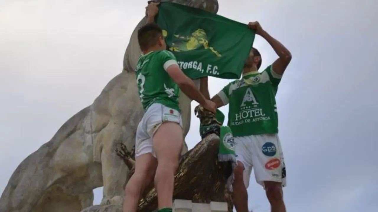 Celebraci&oacute;n del ascenso del Atl&eacute;tico Astorga a Segunda Federaci&oacute;n.