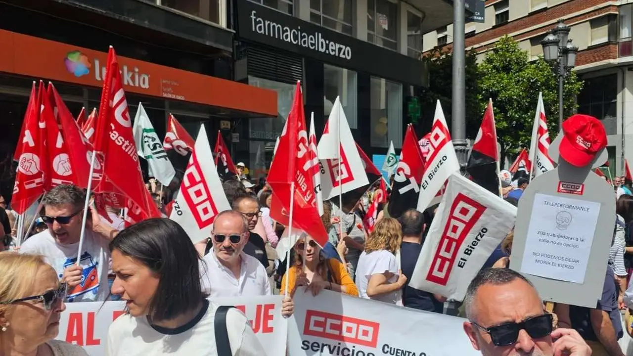 Manifestaci&oacute;n en Ponferrada de rechazo al ERE de Teleperformance. | ICAL