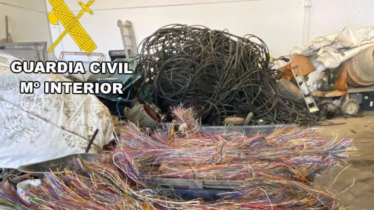 Imagen de archivo de la Guardia Civil de otro robo de cobre.