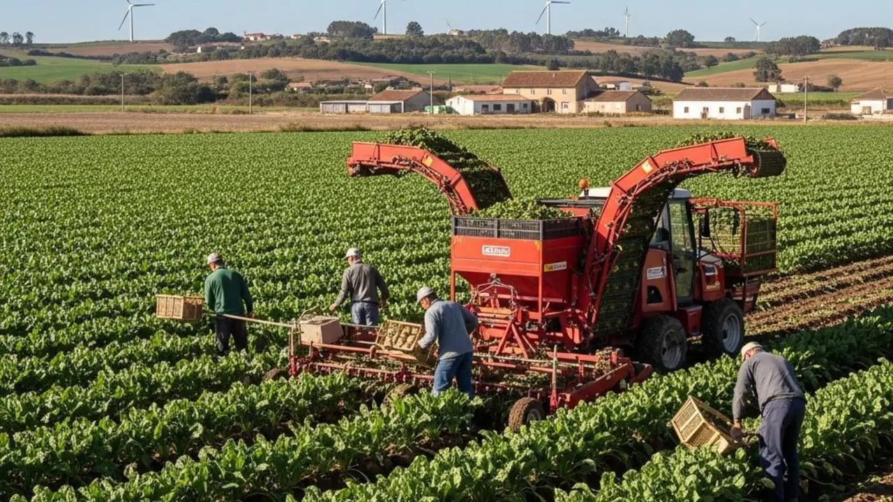 Agricultores trabajando en el campo. | LE&Oacute;N24HORAS