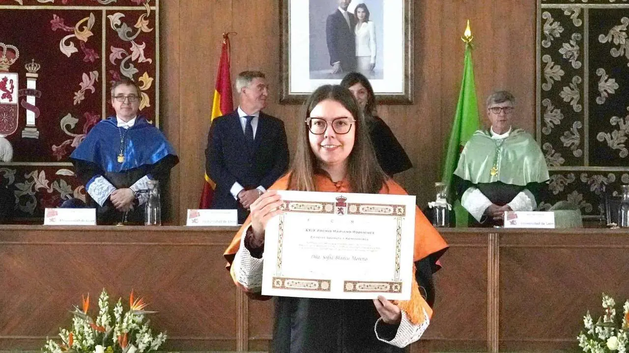 Sof&iacute;a Blanco Moreno, ganadora del Premio Mariano Rodr&iacute;guez para j&oacute;venes investigadores en la XXIX edici&oacute;n de la Fundaci&oacute;n Carolina Rodr&iacute;guez