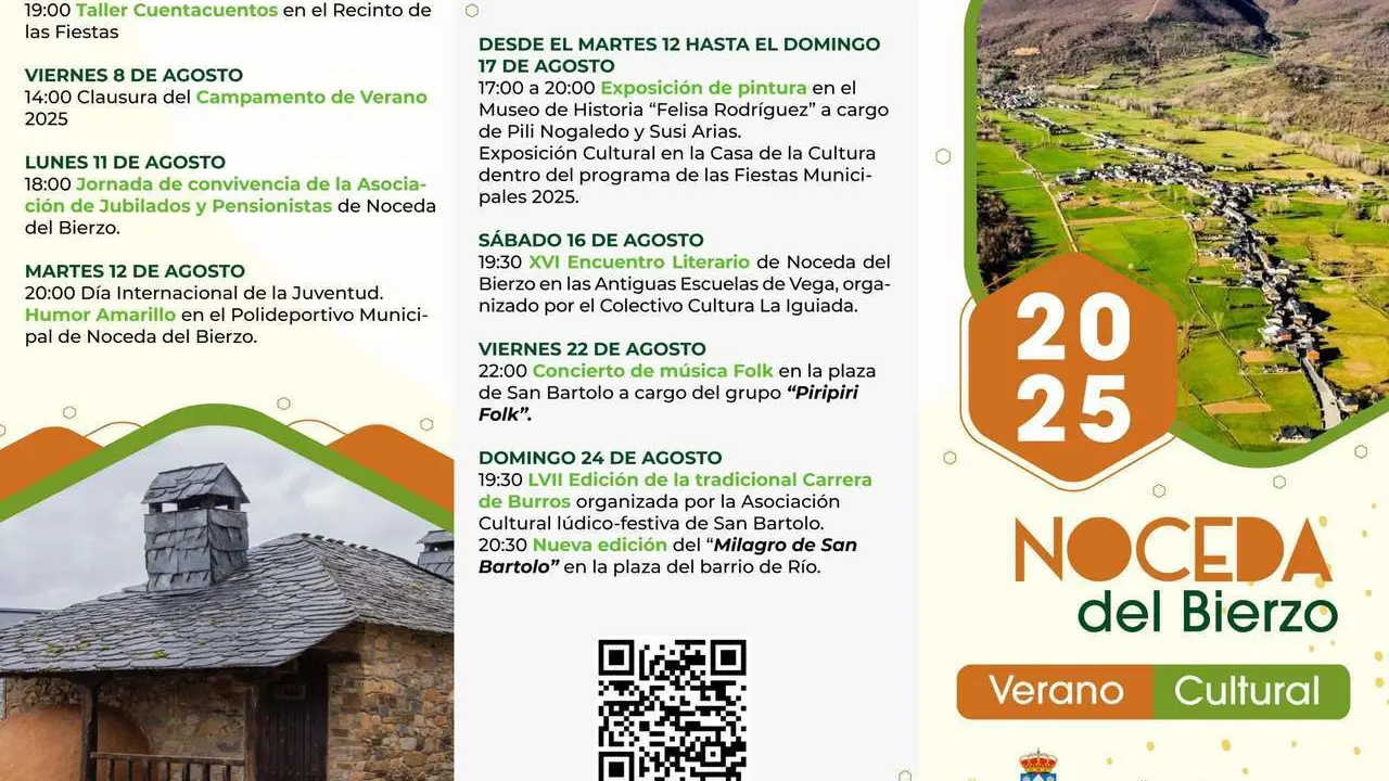 La programaci&oacute;n cultural de Noceda del Bierzo para este verano.