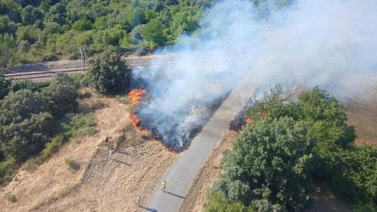 Incendio en La Granja de San Vicente