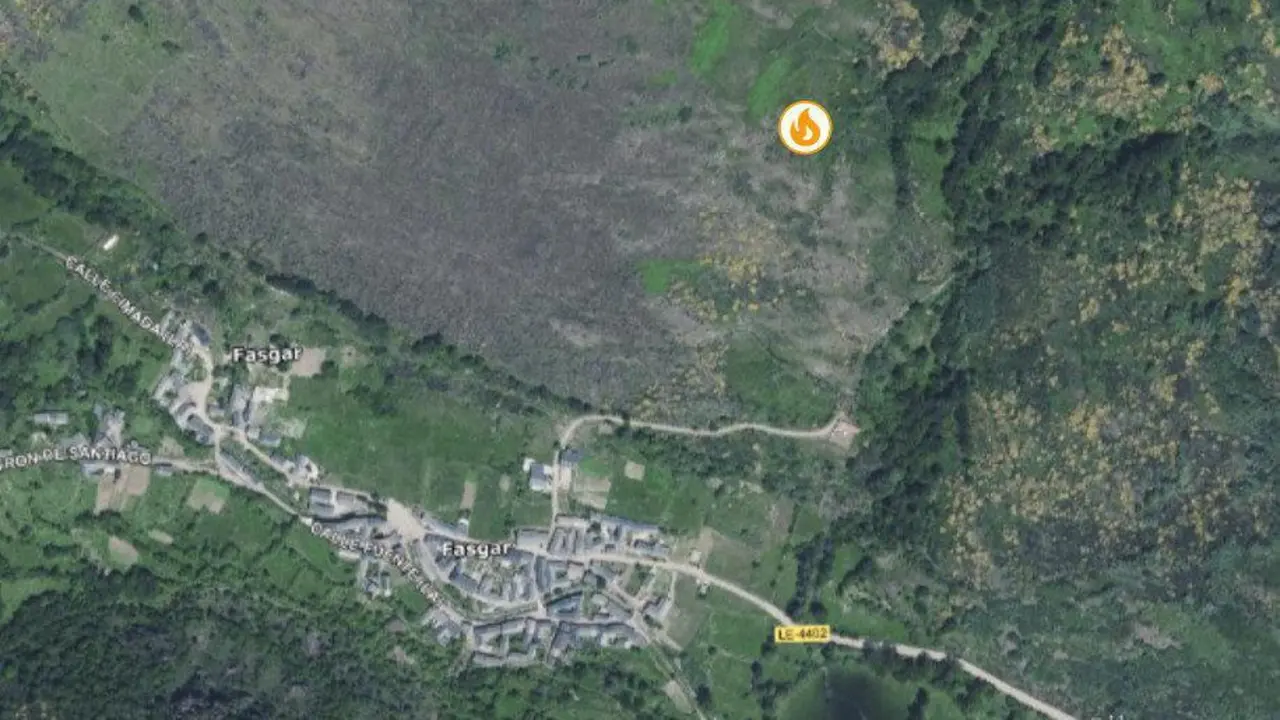 Zona de incendio en Fasgar
