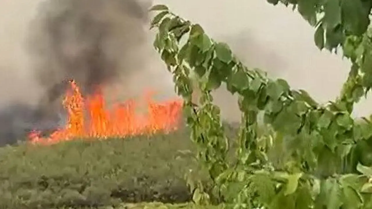 El incendio de Yeres, hace unos d&iacute;as.