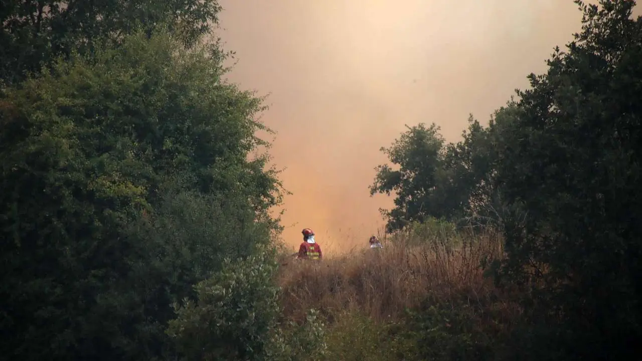 Peio Garc&iacute;a. ICAL. El incendio de Almanza amenaza varias pedan&iacute;as