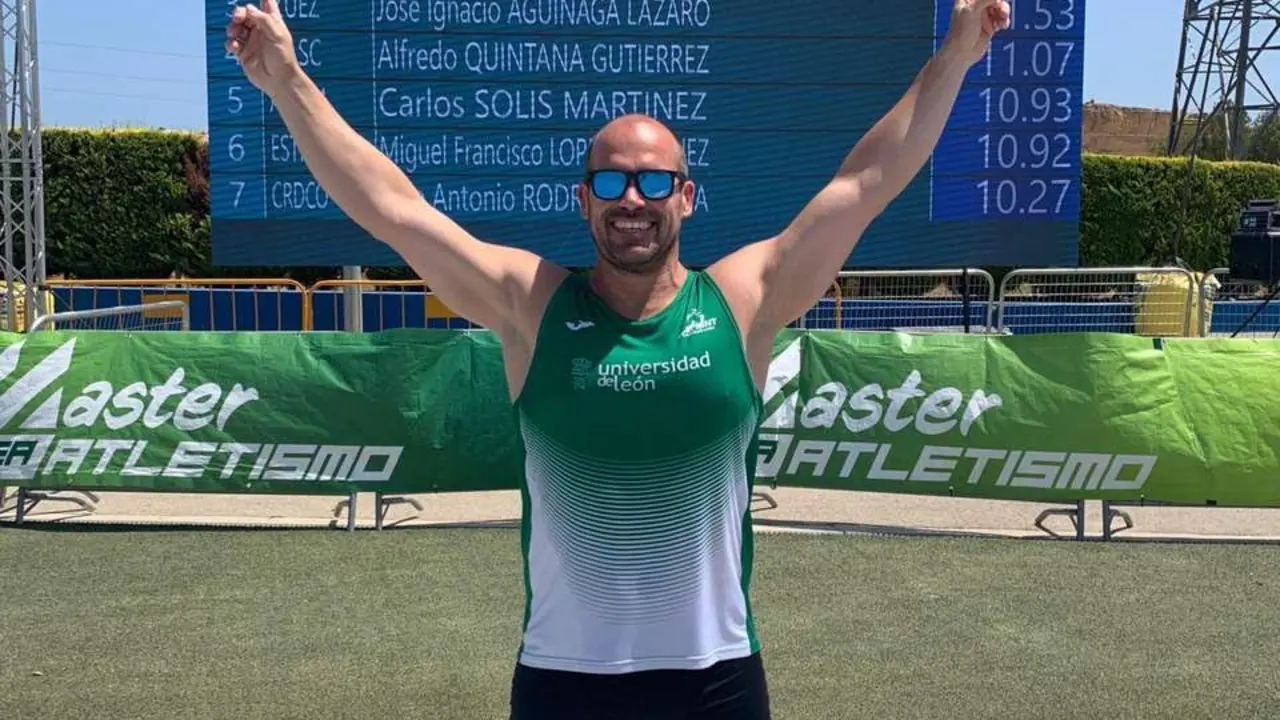 Rub&eacute;n Fern&aacute;ndez, atleta del ULE Sprint Atletismo 