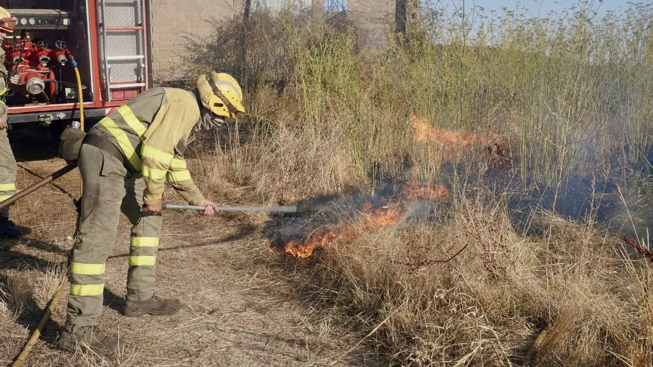 Incendio en la localidad leonesa de Quintana de Raneros. Campillo