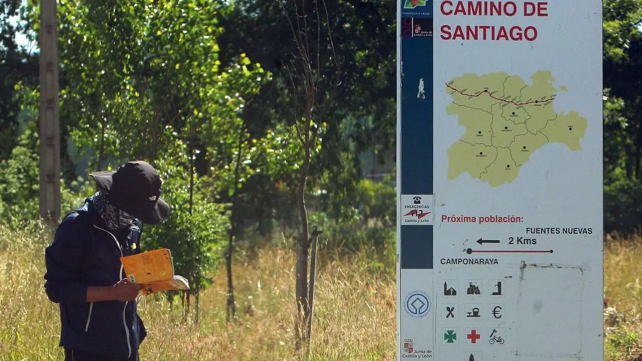 Peregrinos a su paso por la comarca del Bierzo