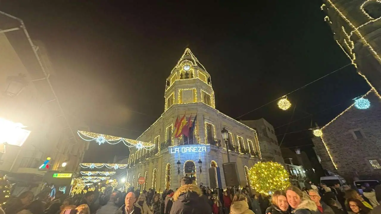 Luces de Navidad de La Ba&ntilde;eza. Le&oacute;n 24 horas.