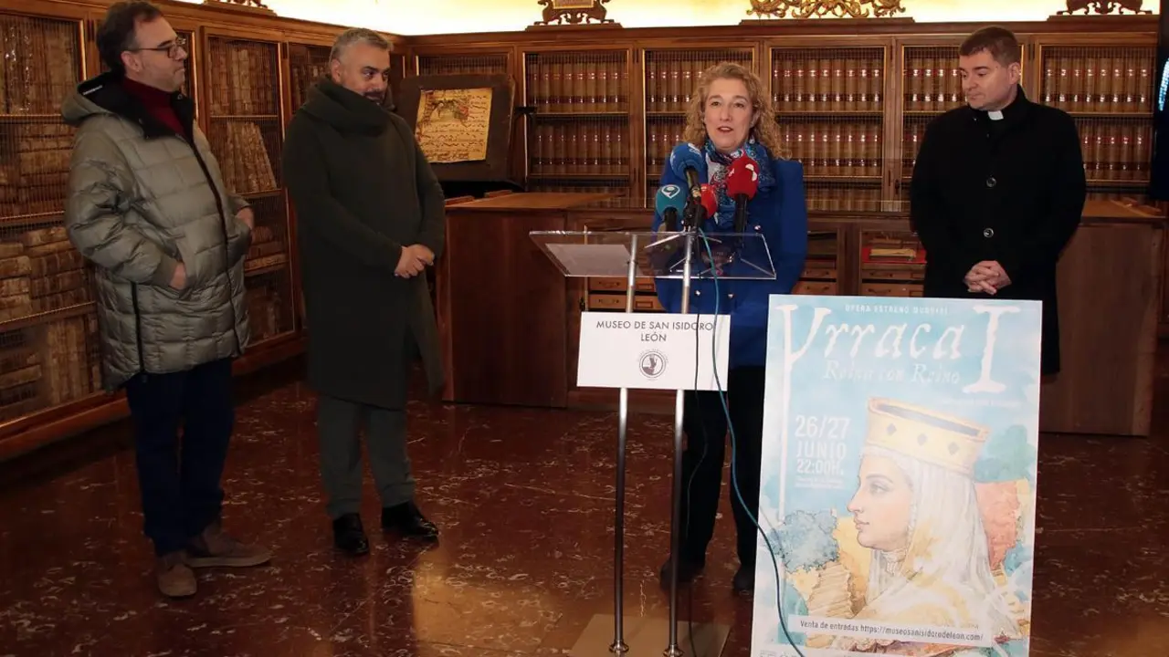 Presentaci&oacute;n de la &oacute;pera &lsquo;Urraca I. Reina con Reino&rsquo;, del compositor leon&eacute;s Igor Escudero (izquierda). | ICAL