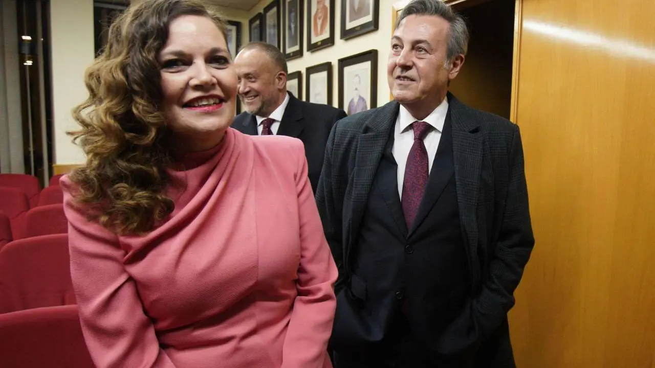 Acto institucional con motivo de la celebraci&oacute;n del LIII Festival Internacional de Exaltaci&oacute;n del Botillo de Bembibre (Le&oacute;n), en el que participa su alcaldesa, Silvia Cao, y su mantenedor, el periodista Jos&eacute; Ribagorda. C&eacute;sar S&aacute;nchez