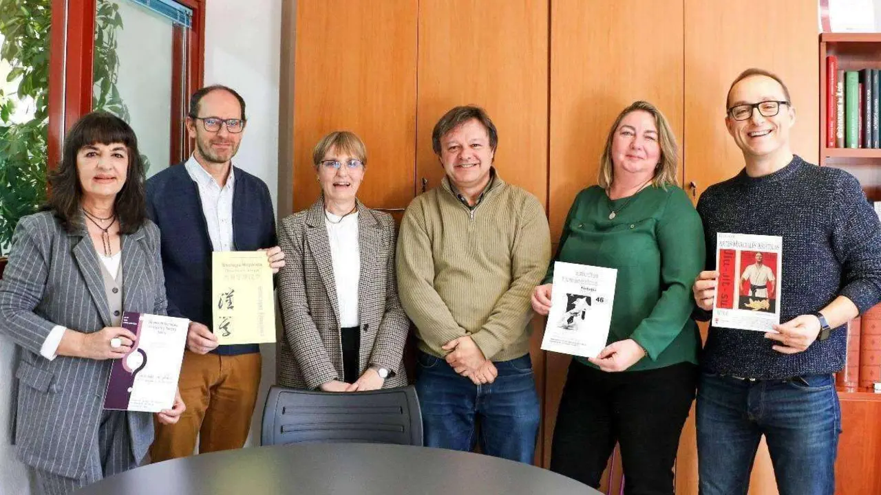 De izquierda a derecha, Ana Isabel Blanco Garc&iacute;a, &Oacute;scar Fern&aacute;ndez &Aacute;lvarez, Mar Garc&iacute;a Casado, Jos&eacute; Manuel Trabado Cabado, Imelda Mart&iacute;n Junquera y Carlos Guti&eacute;rrez Garc&iacute;a. | ULE