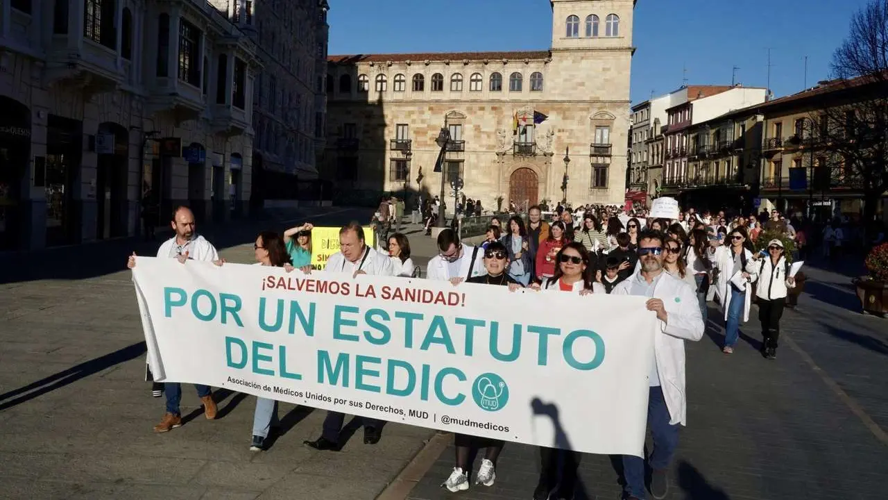 Imagen de archivo de otra huelga en Le&oacute;n de los m&eacute;dicos. | ICAL