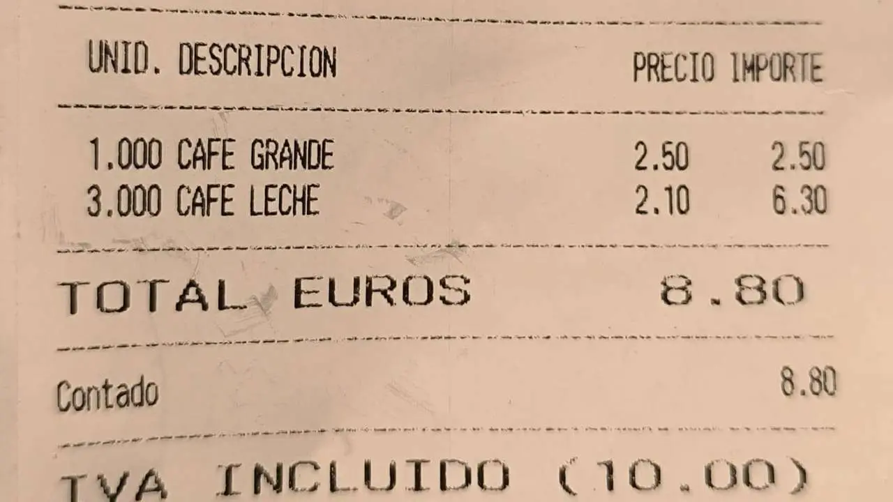 Comprobamos que el ticket viral del caf&eacute; m&aacute;s caro de Le&oacute;n