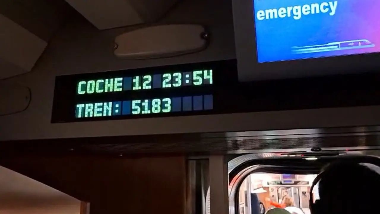 Imagen capturada por uno de los viajeros del tren
