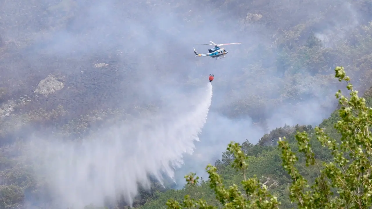 Declarado de nivel 1 un incendio forestal originado esta madrugada en Valdepi&eacute;lago (Le&oacute;n)