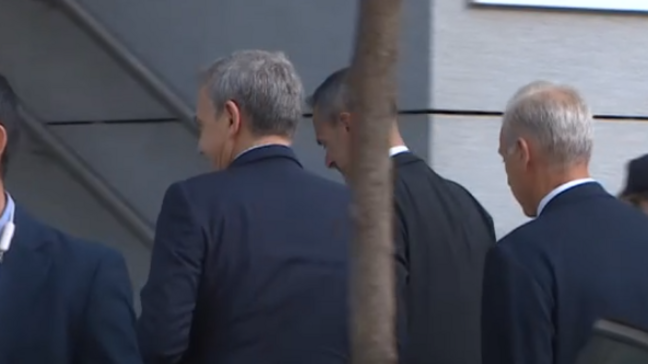 Jos&eacute; Luis Rodr&iacute;guez Zapatero entrando en la Audiencia Nacional
