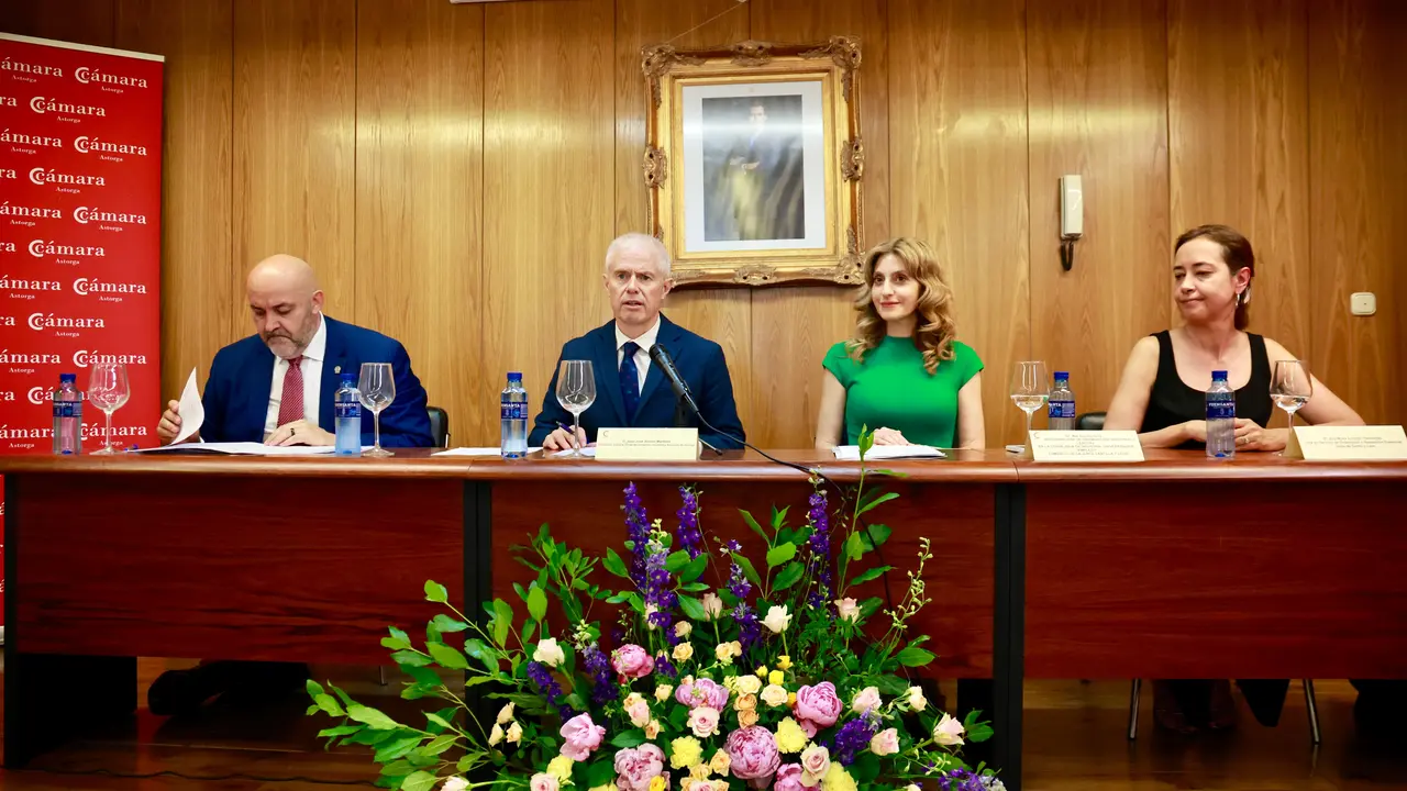 La viceconsejera de Dinamizaci&oacute;n Industrial y Laboral de la Junta de Castilla y Le&oacute;n, Mar Sancho, preside la sesi&oacute;n de pleno constituyente de la C&aacute;mara de Comercio de Astorga