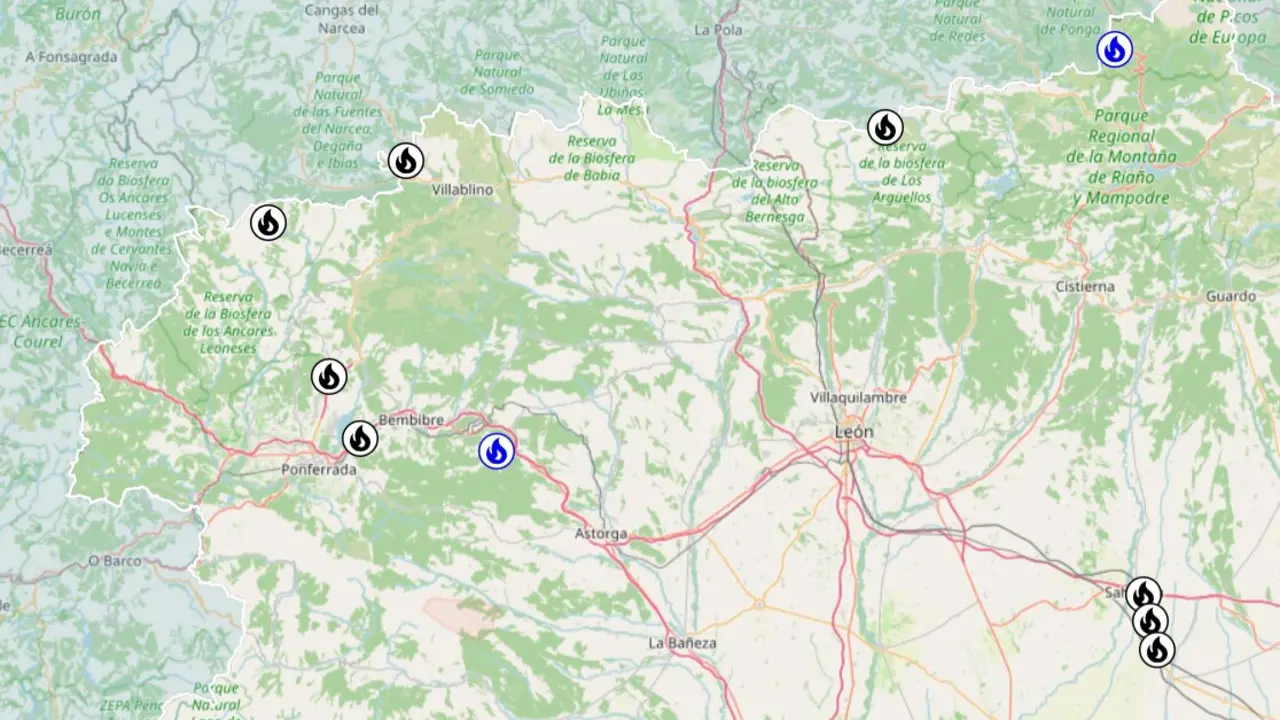 Incendios extinguidos en Le&oacute;n