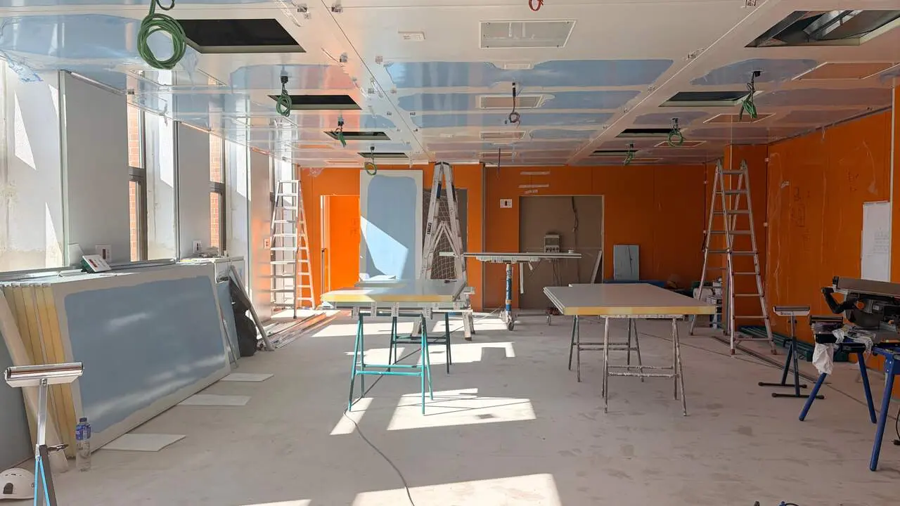 Obras en la que ser&aacute; la sala de disecci&oacute;n de Medicina de la ULE.