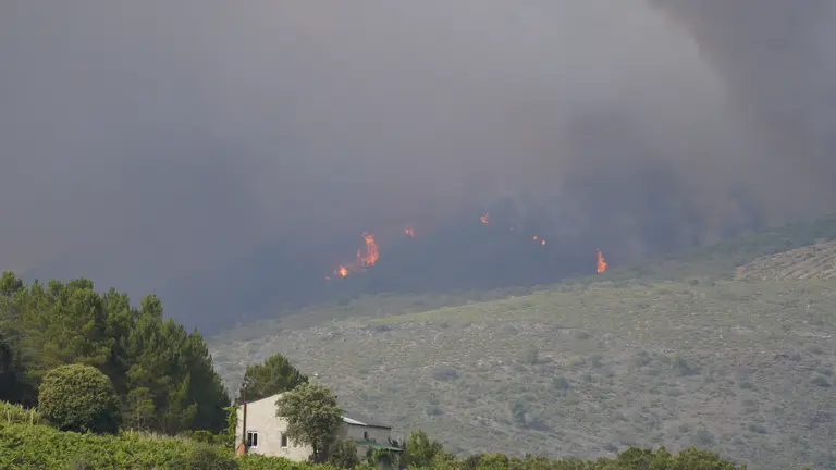 Incendio en la localidad de San Vicente de Arganza (Le&oacute;n). C&eacute;sar S&aacute;nchez. Ical