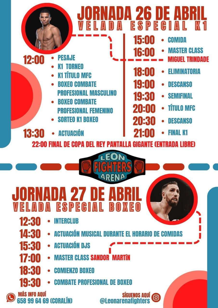 Programación velada 'LeonArena Fighters'