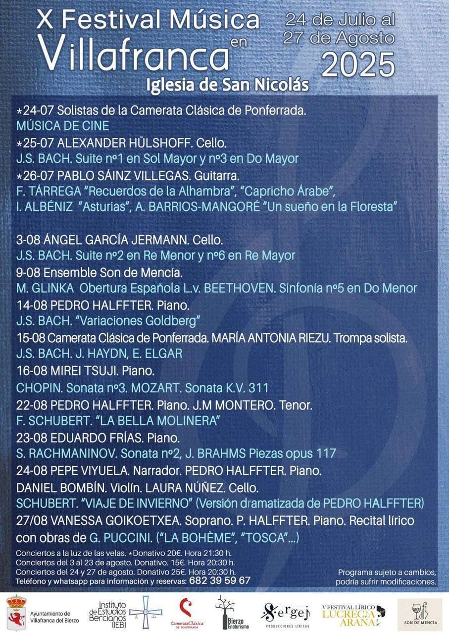 Programación X Festival Musica Villafranca