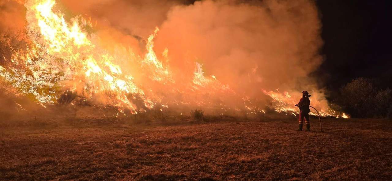 La UME interviene en el incendio forestal de Barniedo de la Reina. Subdelegación del Gobierno.