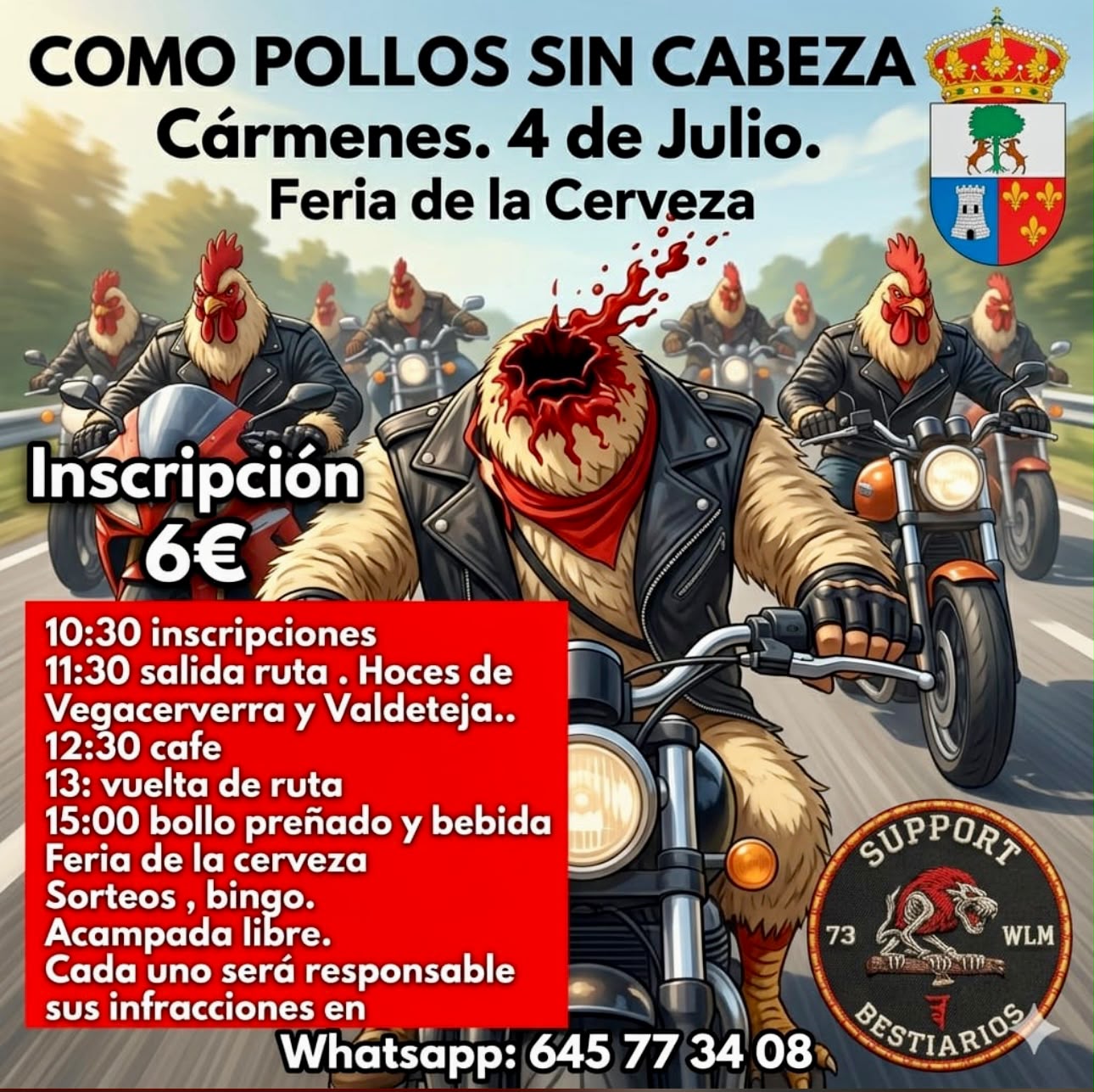 Ruta Como pollos sin cabeza de Cármenes