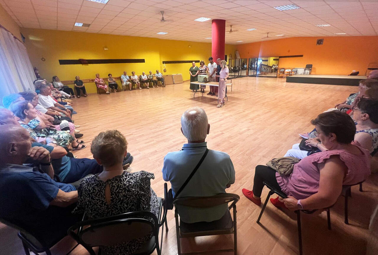 Visita de La Caixa en Camponaraya