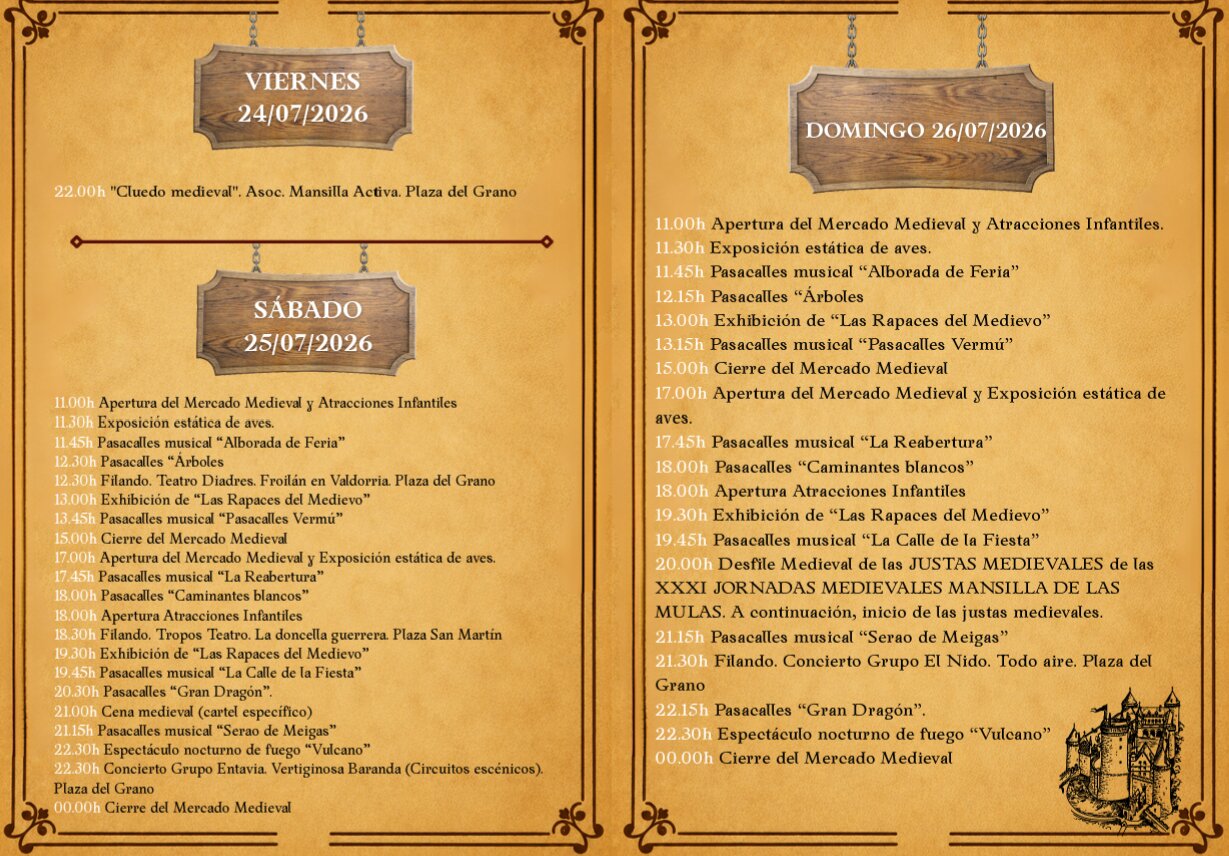 Cartel XXXI Jornadas Medievales Mansilla de las Mulas 2